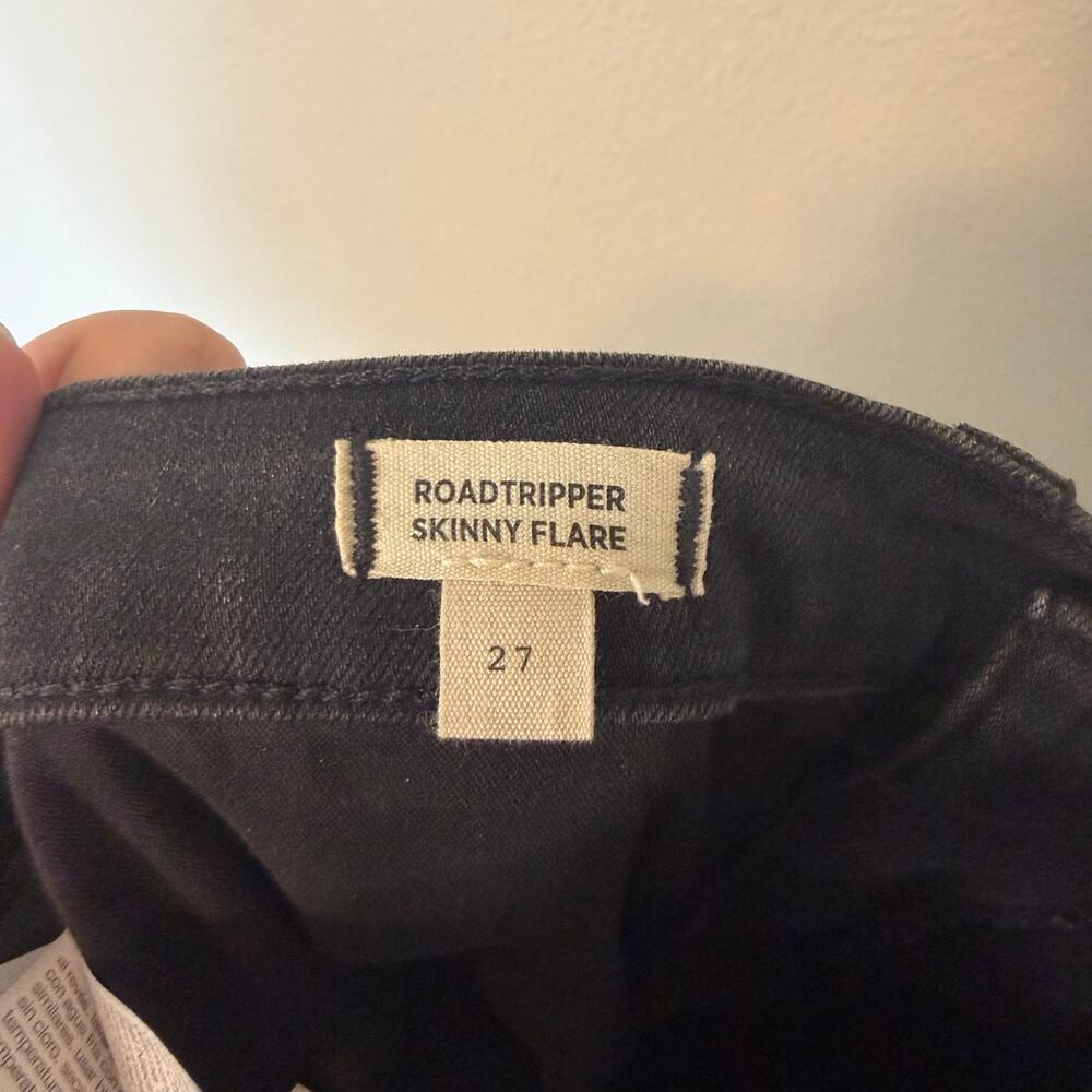 Madewell Roadtripper Skinny Flare Black Jeans Size 27 - Picture 5 of 6